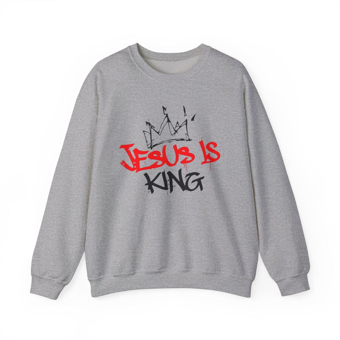 Jesus Is King Unisex Heavy Blend Crewneck Sweatshirt | Faith & Style | Christian Apparel