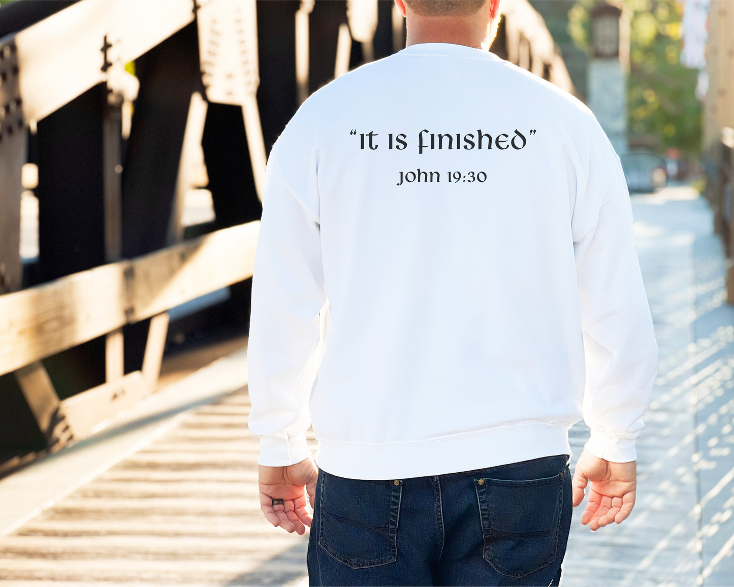 Jesus Won Sweatshirt, John 19:30 Design, Christian Sweatshirt, Faith and Style, Christian Apparel, Scripture Sweatshirt